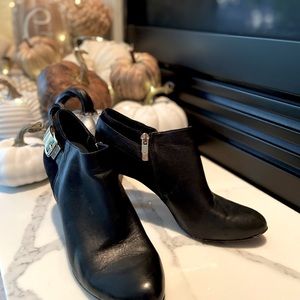Vince Camino Black Booties with Gold accents